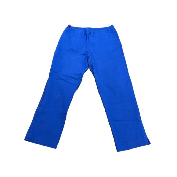 Ciara Sun Woo Blue Pull On Stretch Skinny Cropped Pants Women's Size L Large - Picture 1 of 6